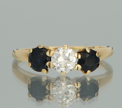 A Ladies' Sapphire and Diamond Ring