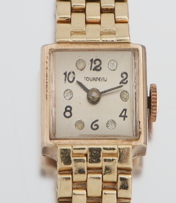 A Ladies' Toureau 14k Gold Wrist