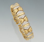 A Ladies' Two Tone Gold and Di