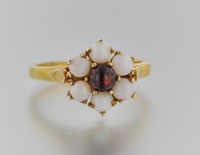 A Ladies' Vermeil Opal and Garnet