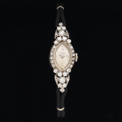 A Ladies' Vintage Elgin Gold and