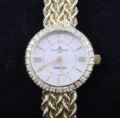 A lady's 14ct gold and diamond