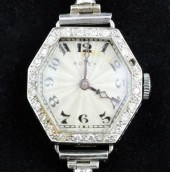 A lady's 1930's white gold and
