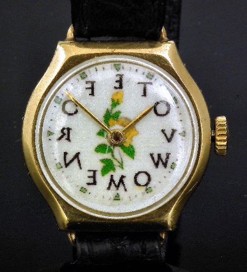 A lady's 9ct gold cased