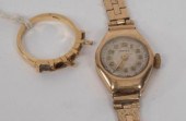 A lady's 9ct gold cased Vertex