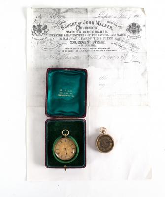 A lady's engraved pocket watch, the