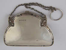 A lady's silver purse with Art