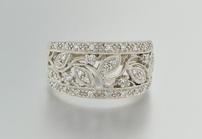 A Lady's White Gold and Diamond