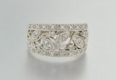 A Lady's White Gold and Diamon