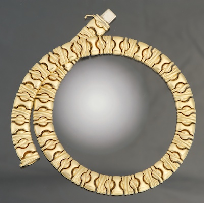 A Laides' Italian Gold Necklace 14k