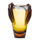 A LALIQUE AMBER GLASS MARRAKES