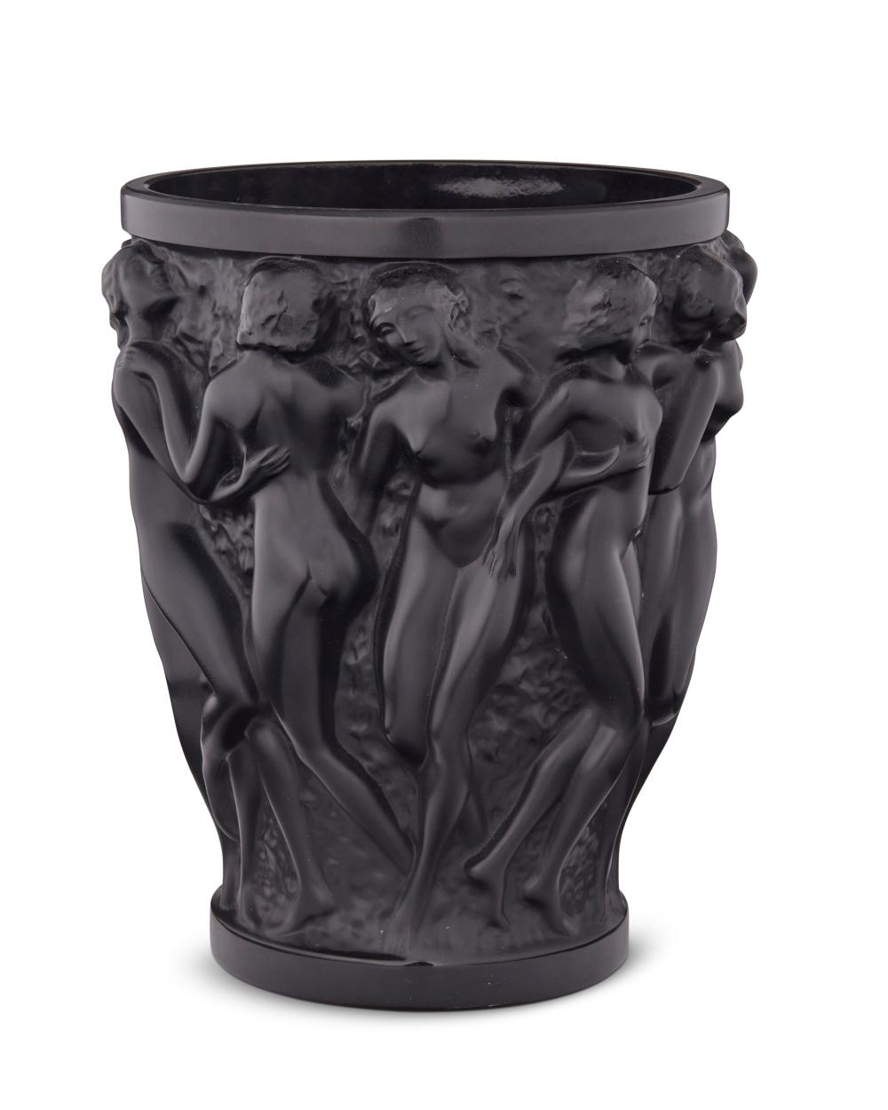 A LALIQUE "BACCHANTES" BLACK