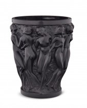 A LALIQUE "BACCHANTES" BLACK G