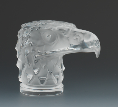 A Lalique Cast Glass Eagle Mascot A