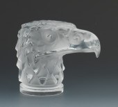 A Lalique Cast Glass Eagle Mas