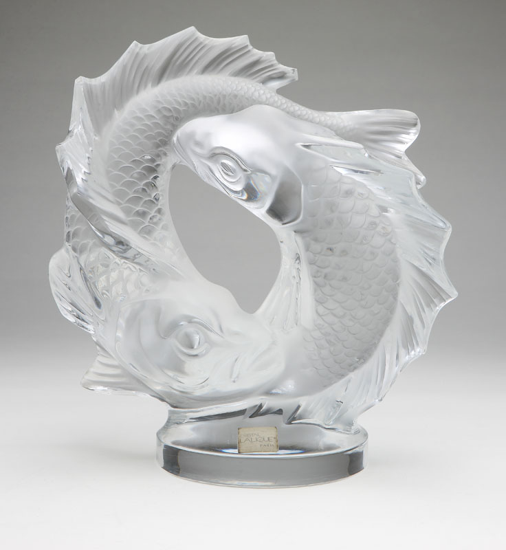 A Lalique clear and frosted art