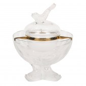 A LALIQUE CLEAR AND FROSTED GL