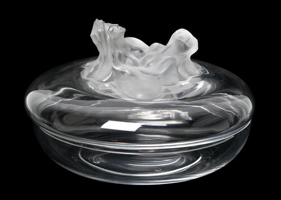 A Lalique Covered Center Bowl