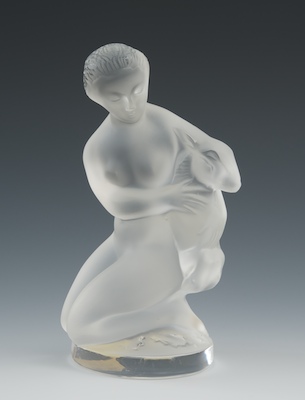 A Lalique Diana Crystal Mascot A