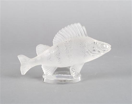 A Lalique Fish Form Mascot Perche