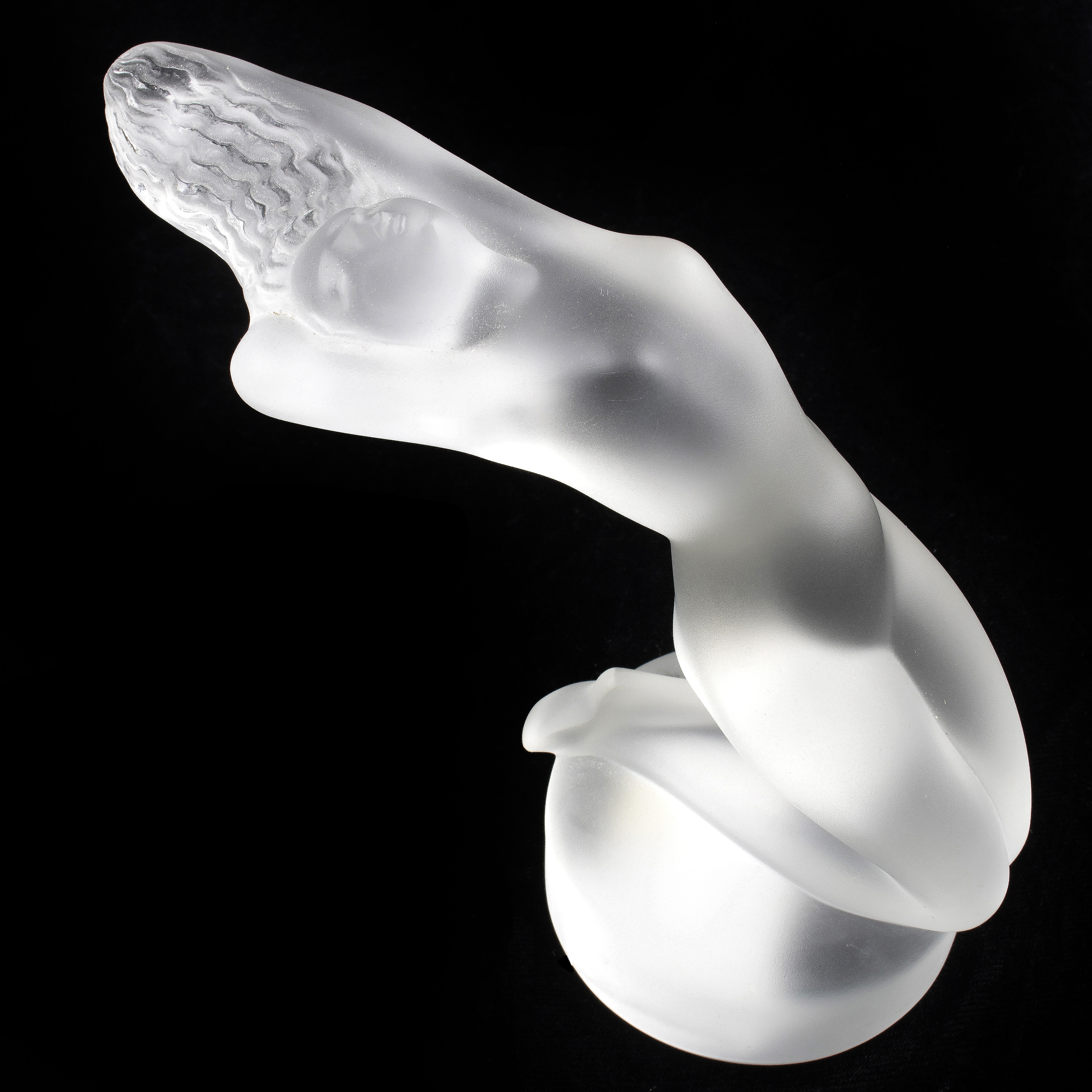 A LALIQUE FRANCE FROSTED FIGURAL
