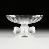 A LALIQUE FROSTED AND CLEAR CR