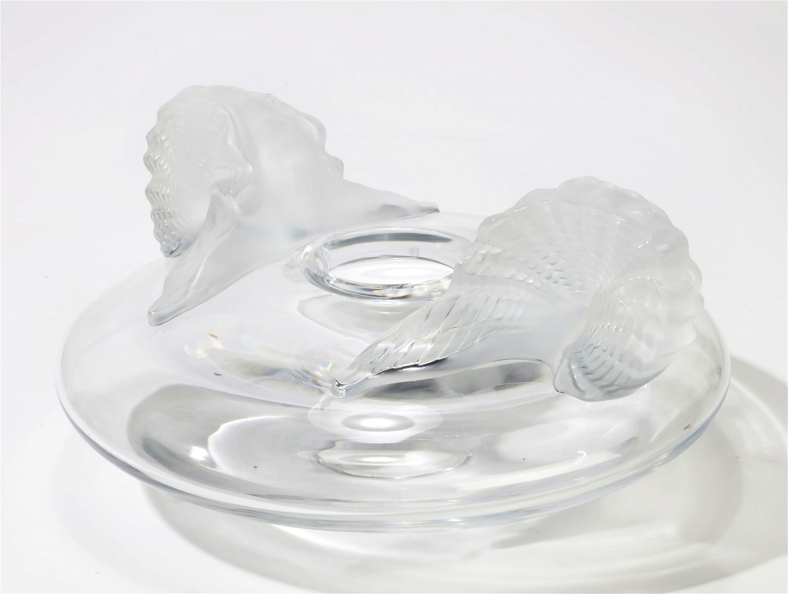A LALIQUE GLASS BOWL/VASE: