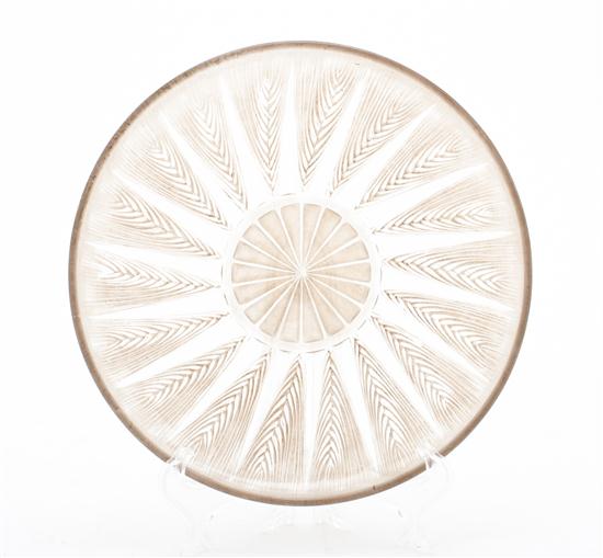 A Lalique Glass Plate the central