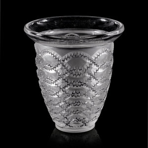 A Lalique Guirlandes Vase Circa