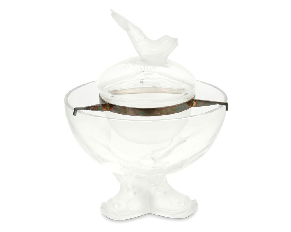 A LALIQUE "IGOR" GLASS CAVIAR BOWLA
