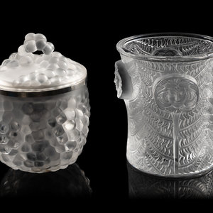 A Lalique Psyche Wine Cooler and