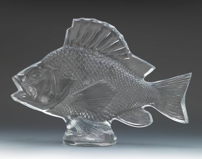 A Lalique Sculpture of a Fish ca.