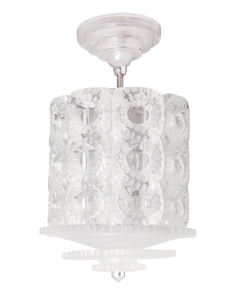 A LALIQUE "SEVILLE" GLASS HANGING