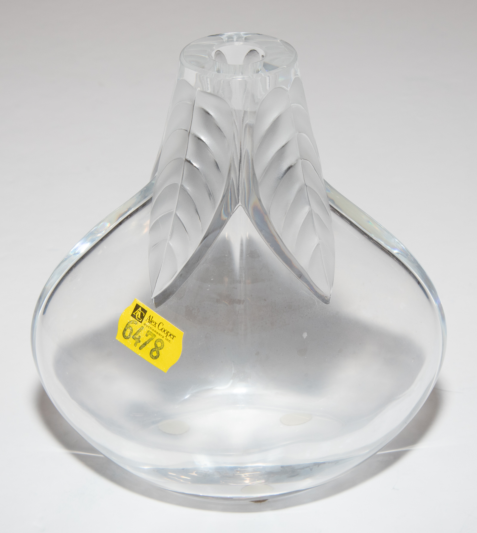A LALIQUE VASE 7 in. H.