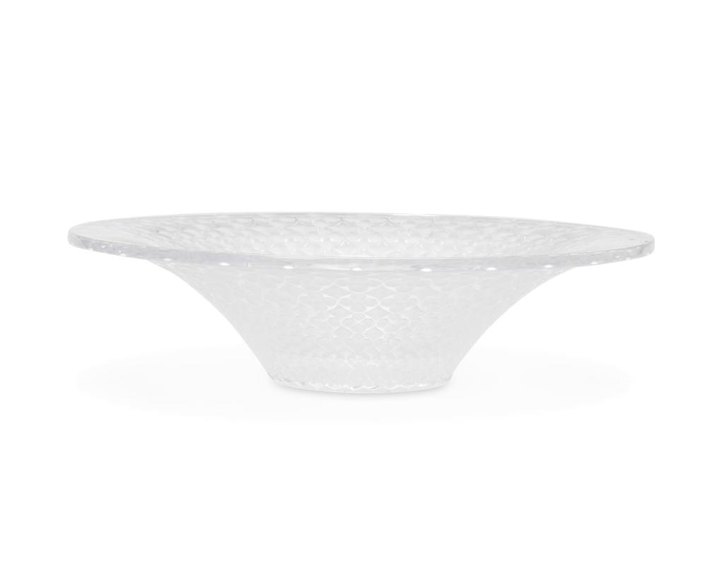 A LALIQUE "VENEZIA" GLASS CENTER