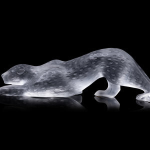 A Lalique Zeila Panther Sculpture