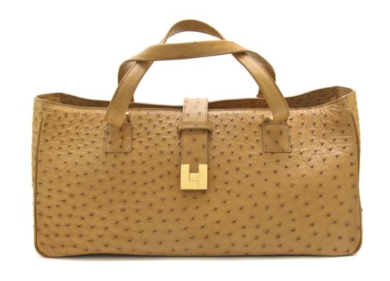 A Lambertson Truex Tan Ostrich