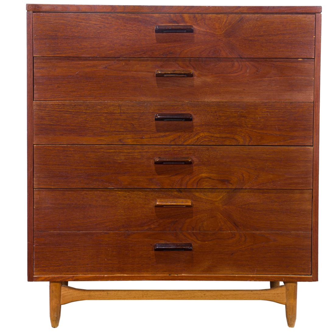 A LANE WALNUT TALL CHEST A Lane