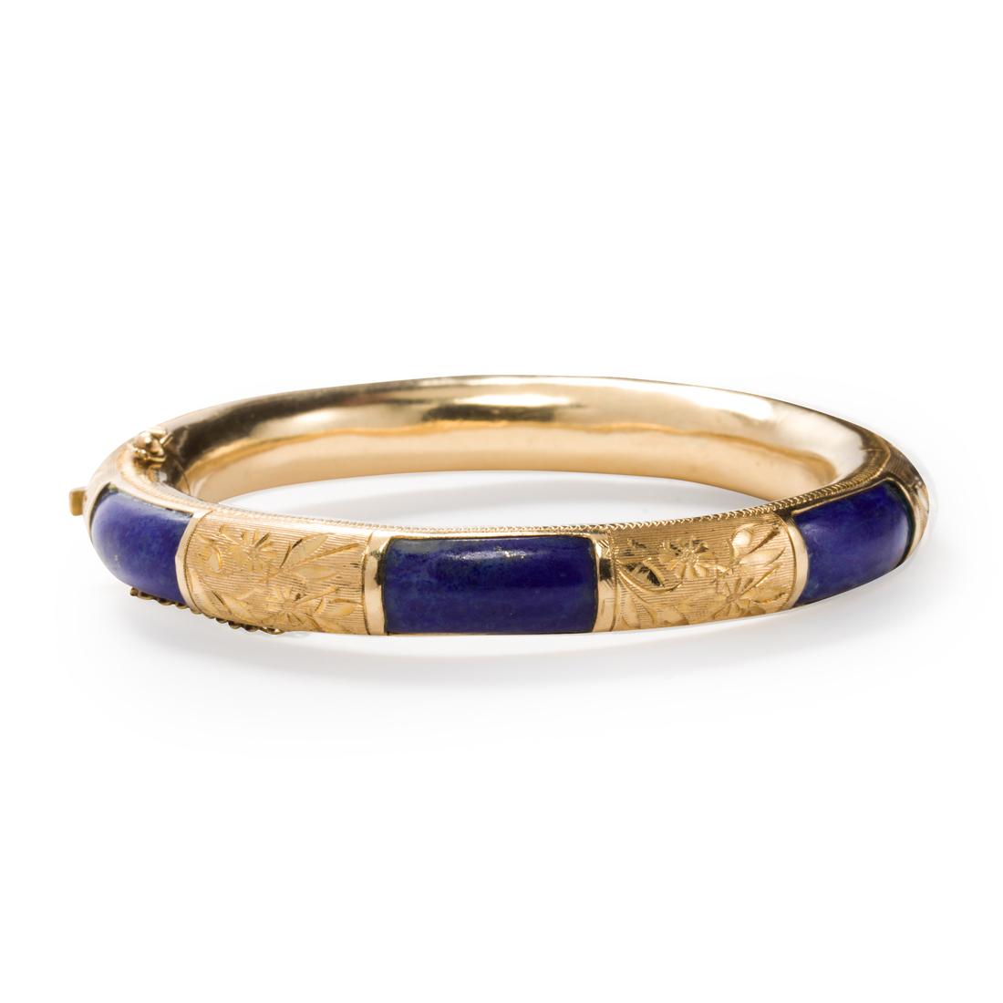 A LAPIS LAZULI AND FOURTEEN KARAT