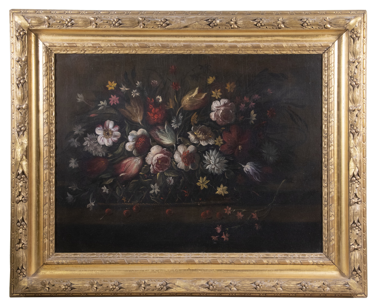 A LARGE 18TH C. DUTCH FLORAL