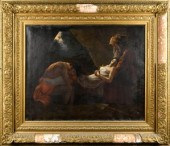 A large 19th C. oil on canvas