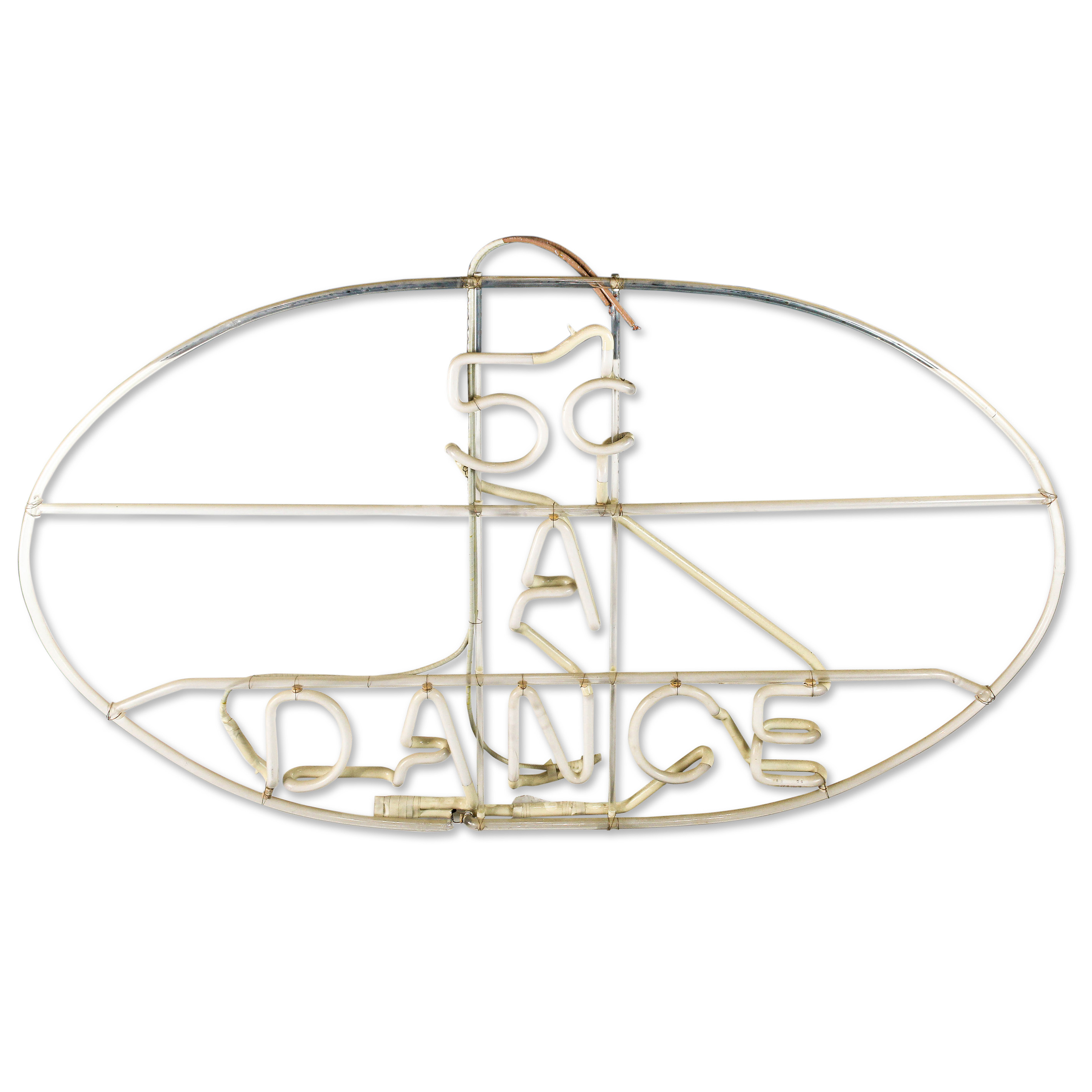 A LARGE 5 CENTS A DANCE NEON SIGN A