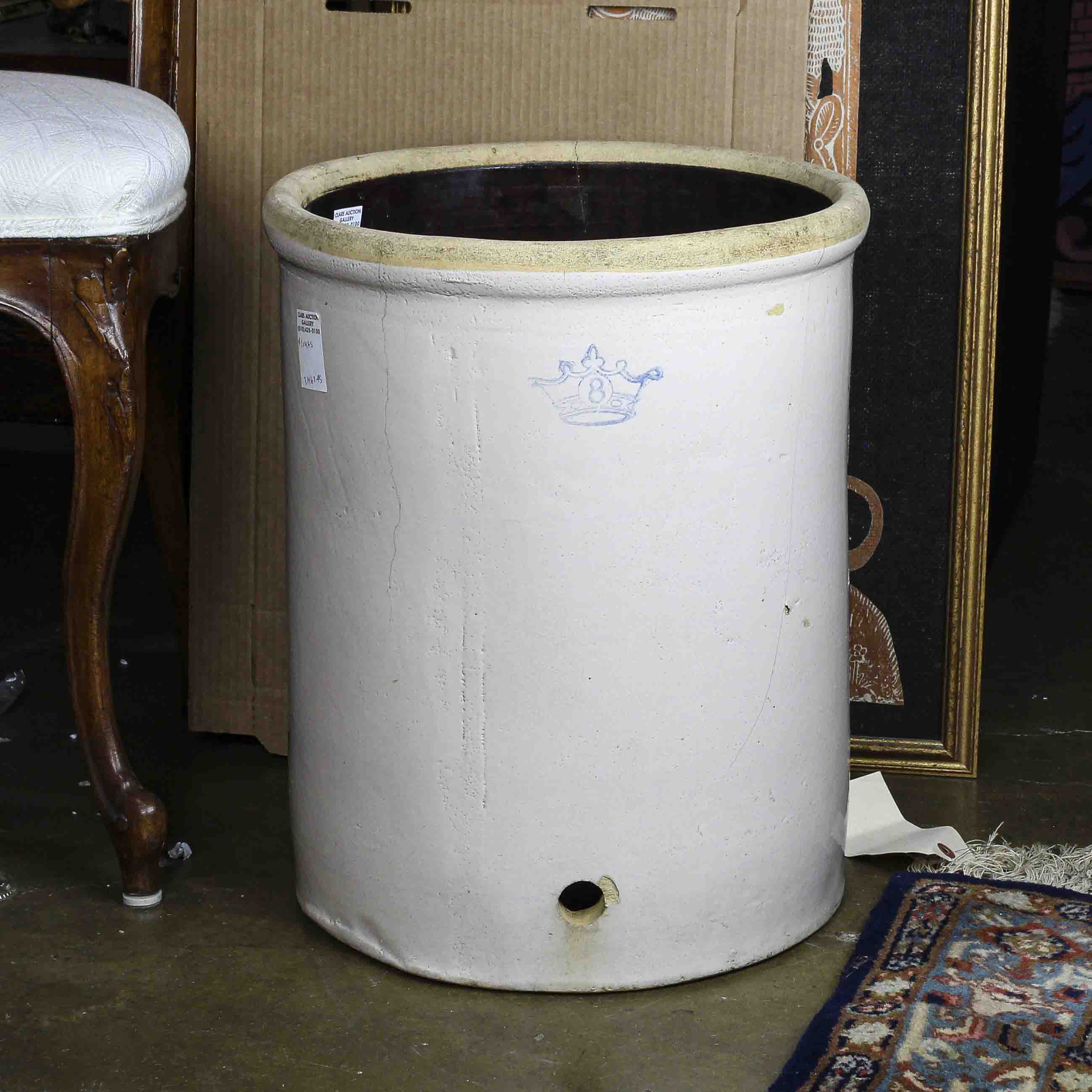 A LARGE 8-GALLON STONEWARE JAR A