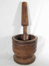A large African pestle and mor