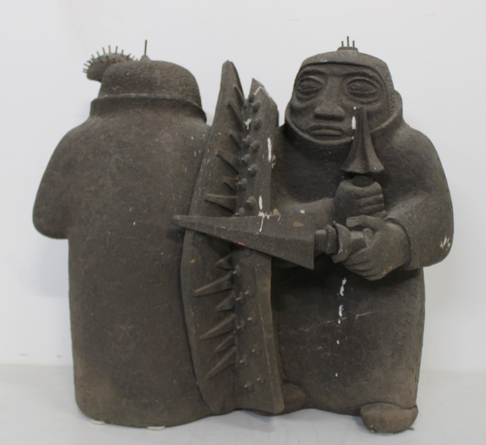 A LARGE AFRICAN STONEWARE SCULPTURE