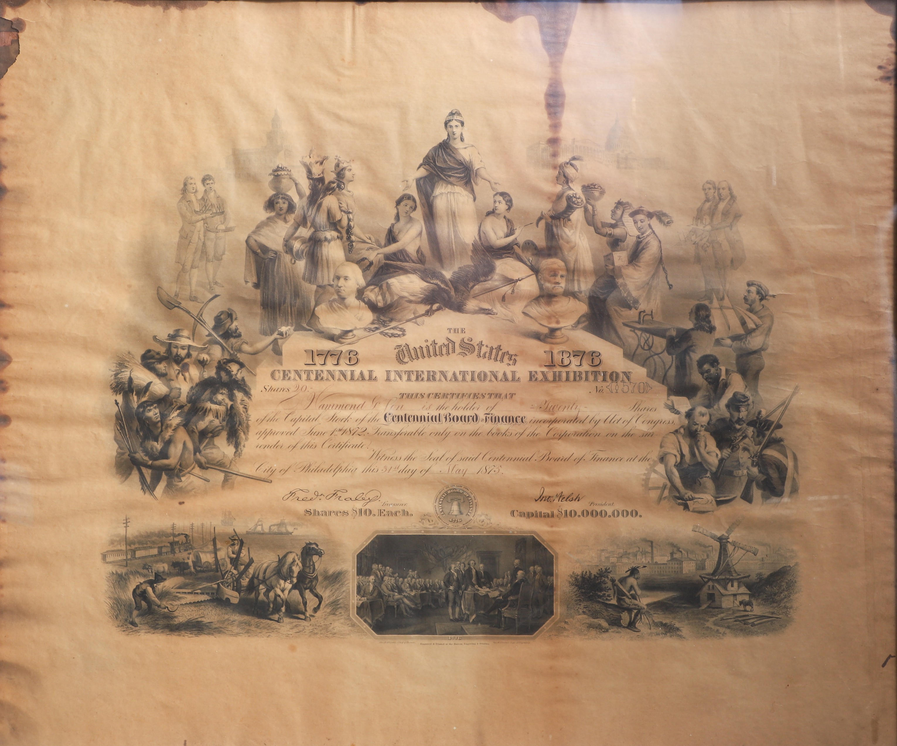 A large and elaborately engraved