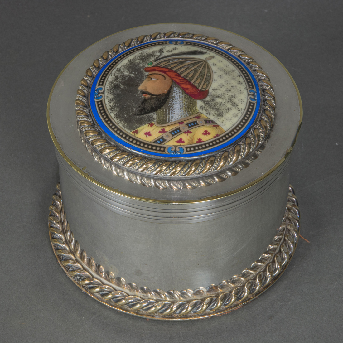 A LARGE ANGLO-INDIAN ENAMEL