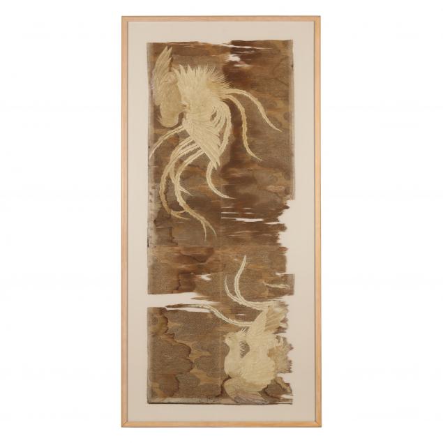 A LARGE ANTIQUE ASIAN SILK