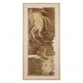 A LARGE ANTIQUE ASIAN SILK EMB