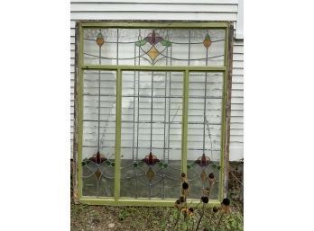 A large architectural window,